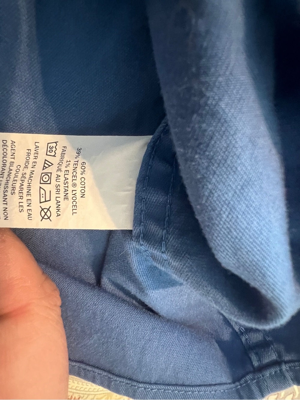 L.L.Bean Men’s Large Blue Button Up Shirt Long Sleeve - Picture 6 of 6